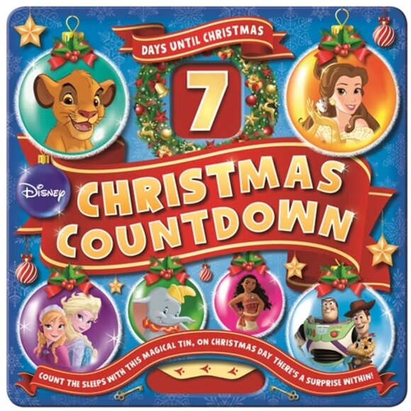 Disney Christmas Countdown Tin and Book Collectible 7 Days Complete  NEW - Picture 6 of 6